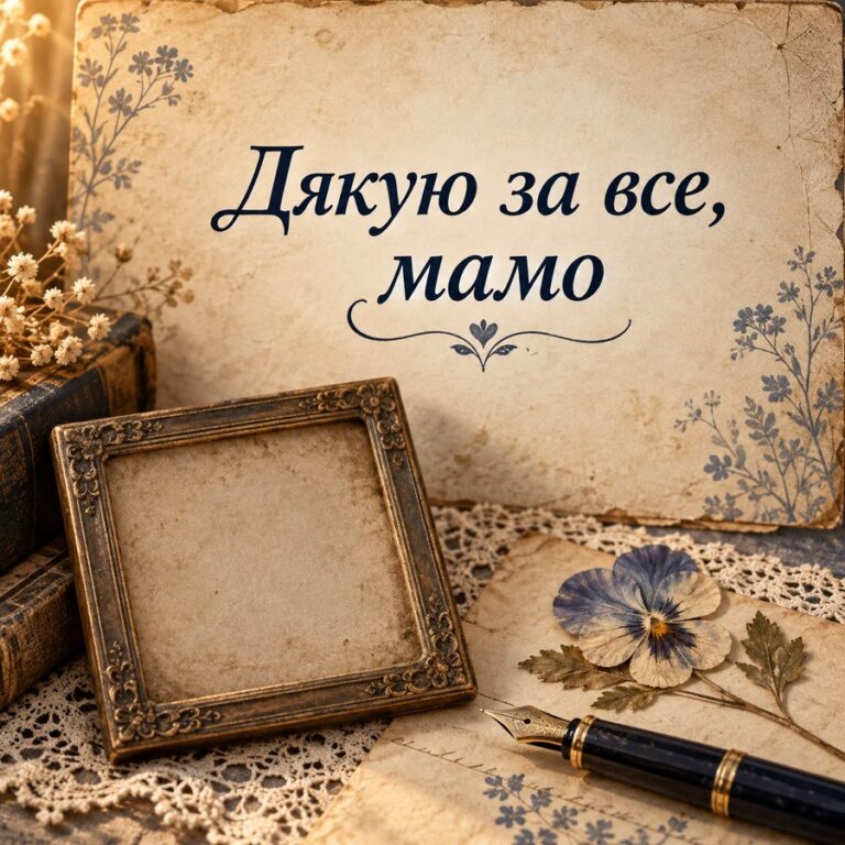 Дякую за все, мамо - листівка з привітанням з Днем народження мамі