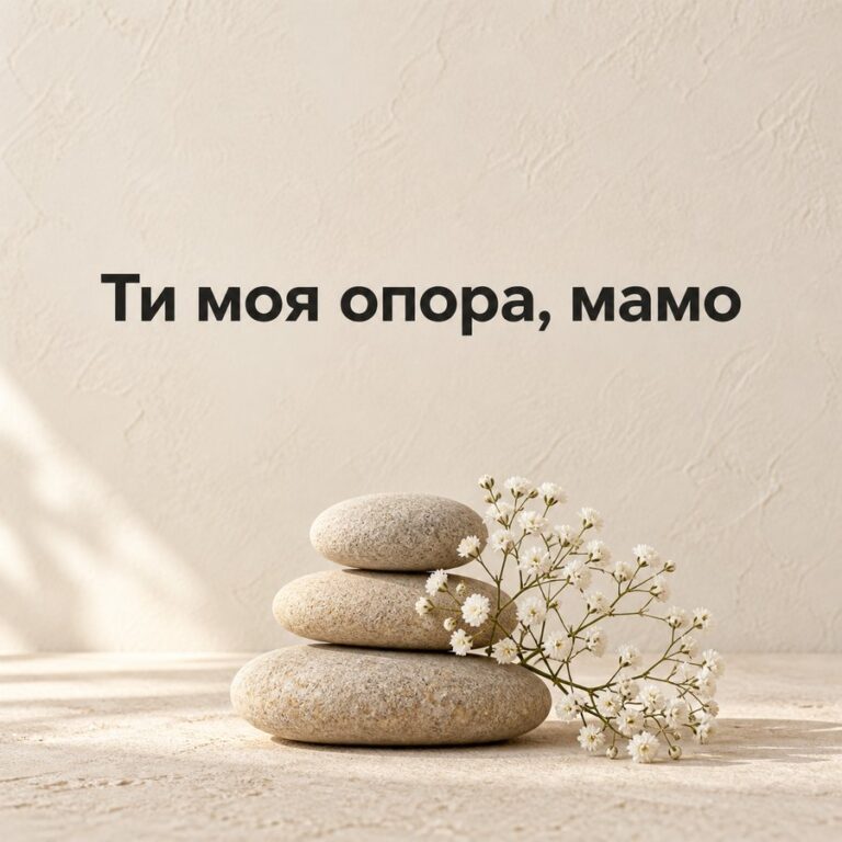 Ти моя опора, мамо - листівка з привітанням з Днем народження мамі