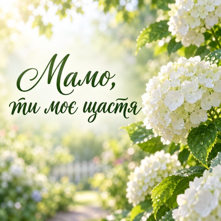 Мамо, ти моє щастя - листівка з привітанням з Днем народження мамі
