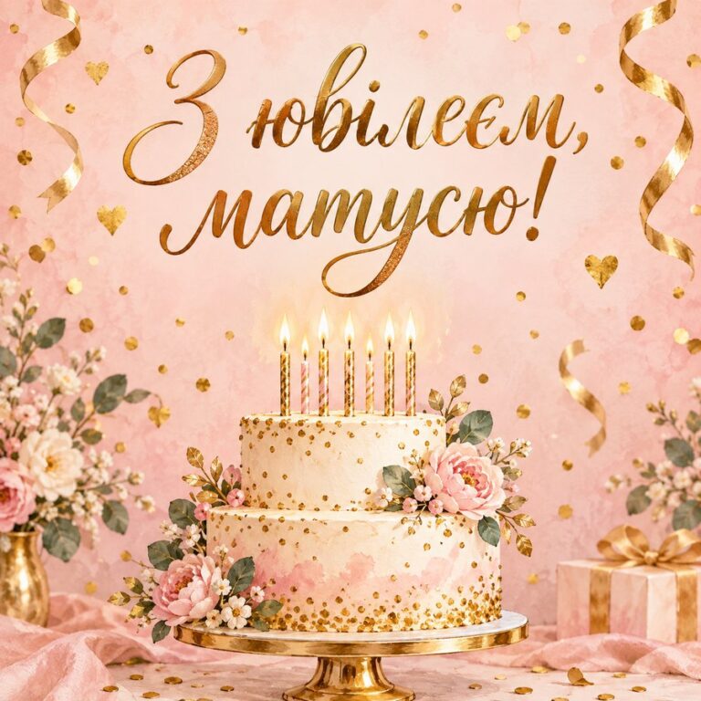 З ювілеєм, матусю! - листівка з привітанням з Днем народження мамі