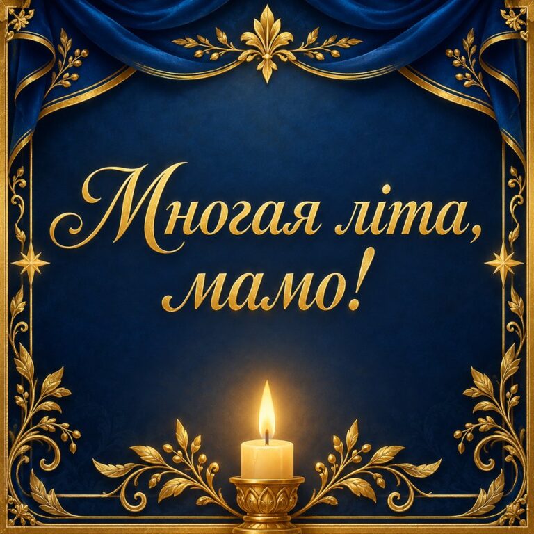 Многая літа, мамо! - листівка з привітанням з Днем народження мамі