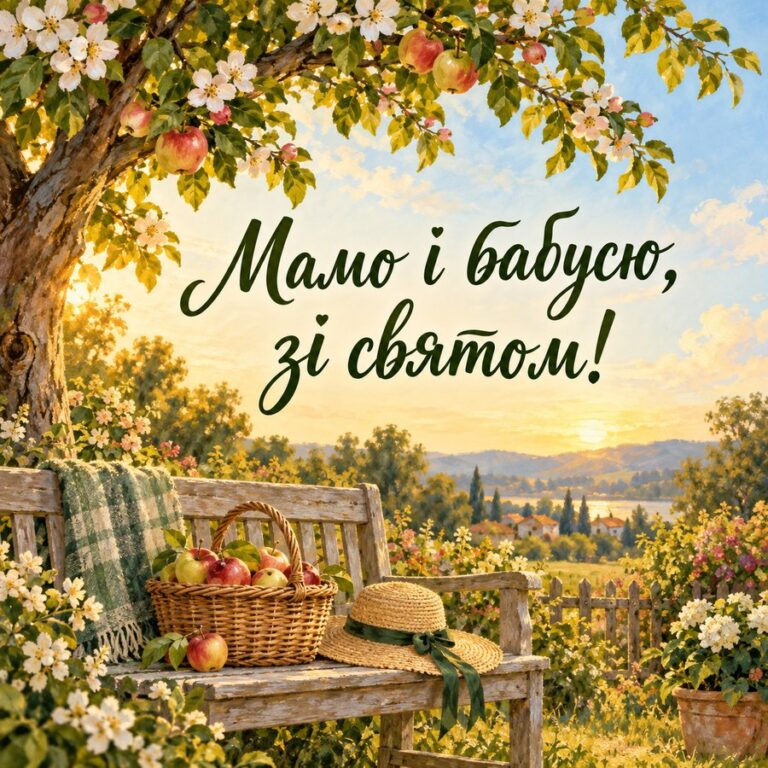 Мамо і бабусю, зі святом! - листівка з привітанням з Днем народження мамі