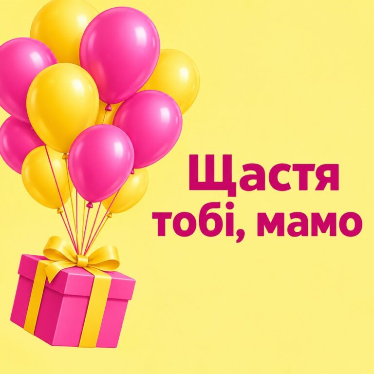 Щастя тобі, мамо - листівка з привітанням з Днем народження мамі