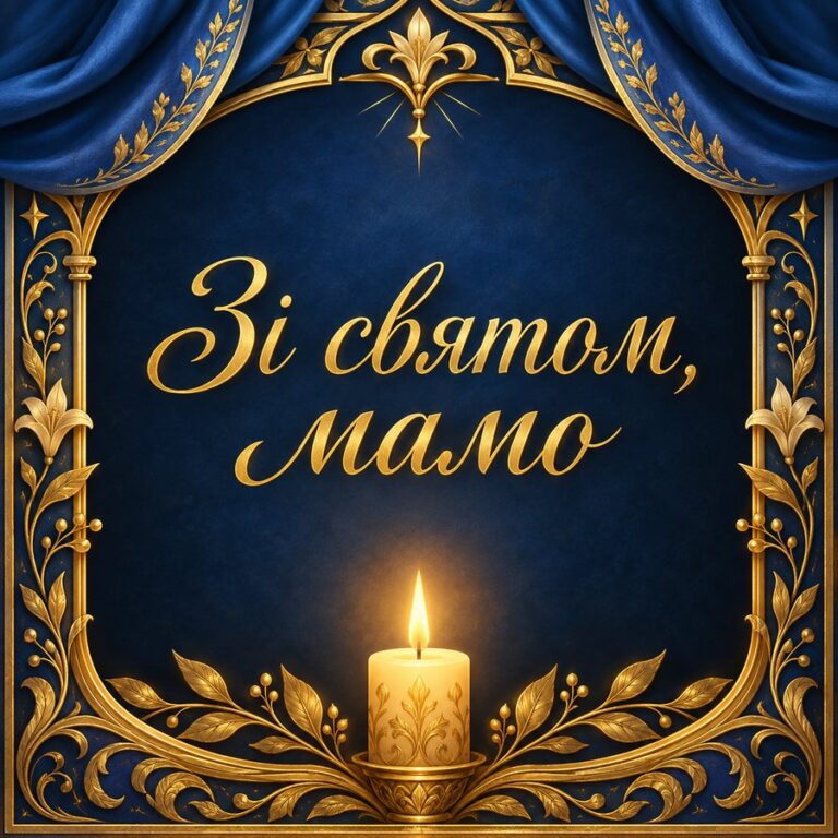 Зі святом, мамо - листівка з привітанням з Днем народження мамі