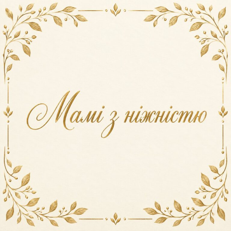 Мамі з ніжністю - листівка з привітанням з Днем народження мамі