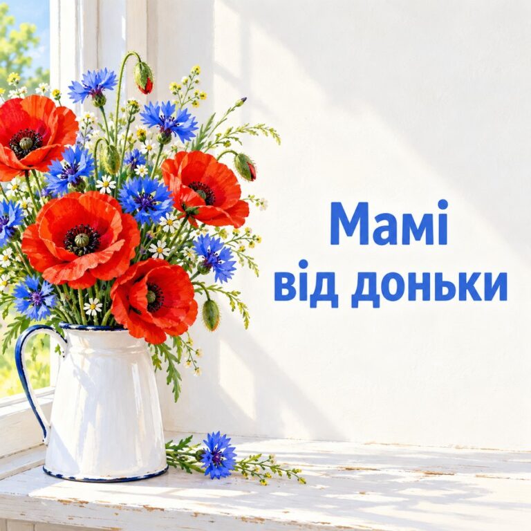 Мамі від доньки - листівка з привітанням з Днем народження мамі