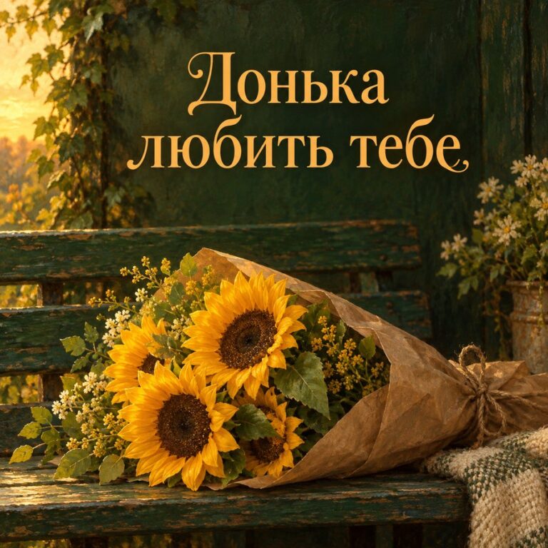 Донька любить тебе - листівка з привітанням з Днем народження мамі