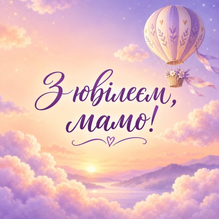 З ювілеєм, мамо! - листівка з привітанням з Днем народження мамі