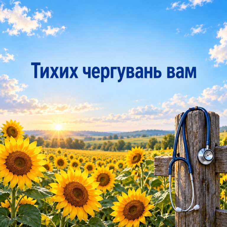 Тихих чергувань вам - листівка з привітанням з Днем медика