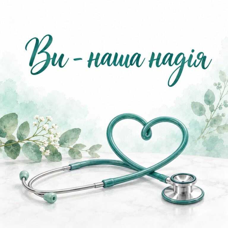 Ви - наша надія - листівка з привітанням з Днем медика