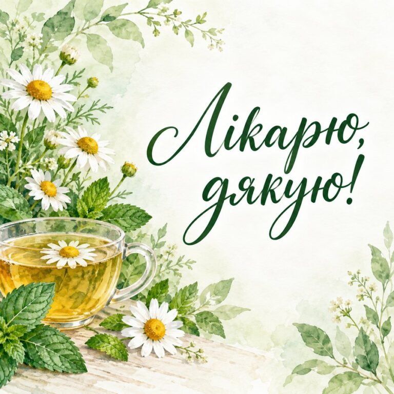 Лікарю, дякую! - листівка з привітанням з Днем медика