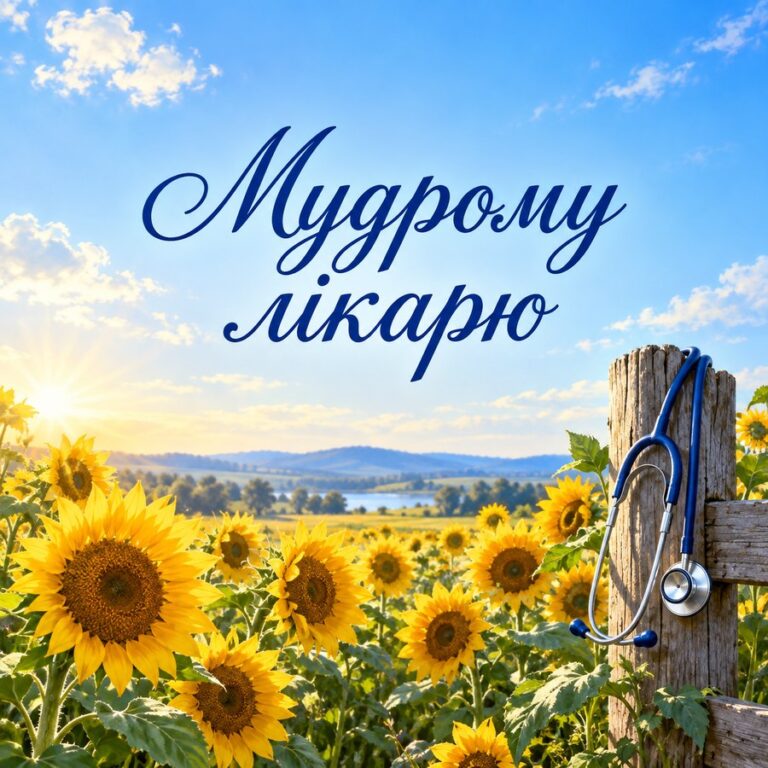 Мудрому лікарю - листівка з привітанням з Днем медика