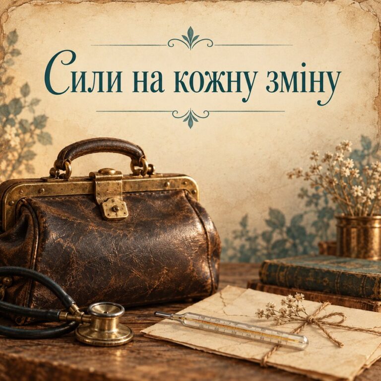 Сили на кожну зміну - листівка з привітанням з Днем медика