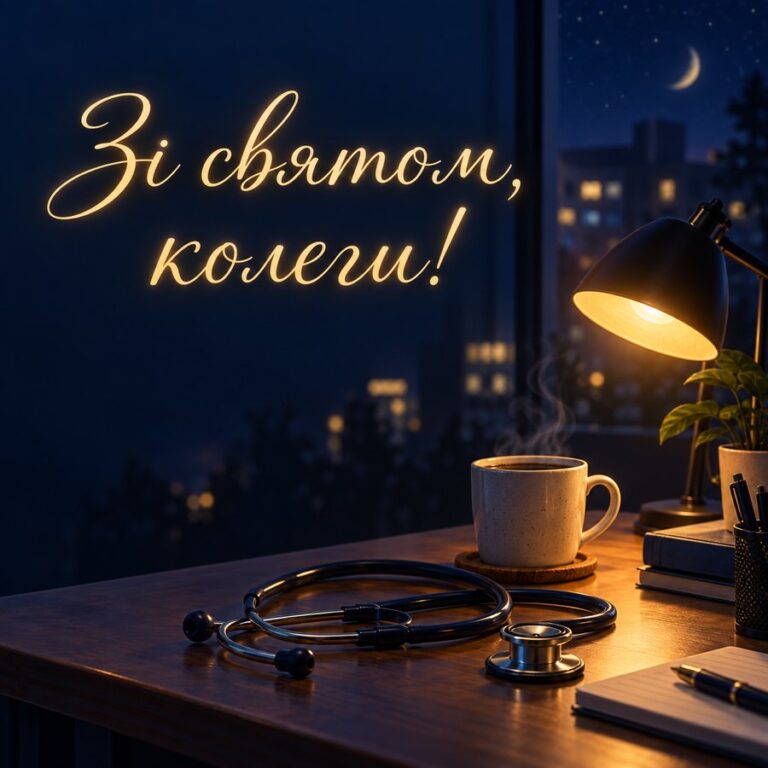 Зі святом, колеги! - листівка з привітанням з Днем медика