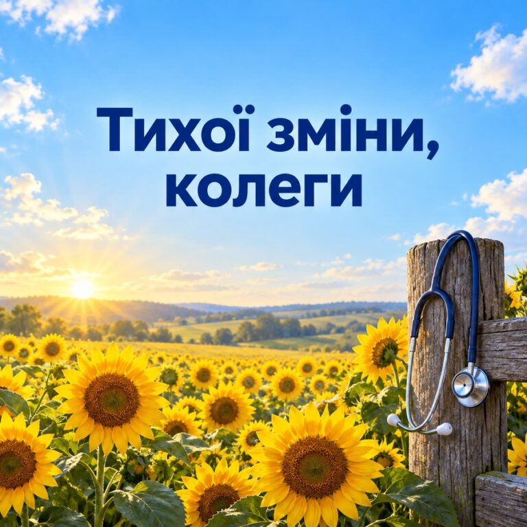 Тихої зміни, колеги - листівка з привітанням з Днем медика