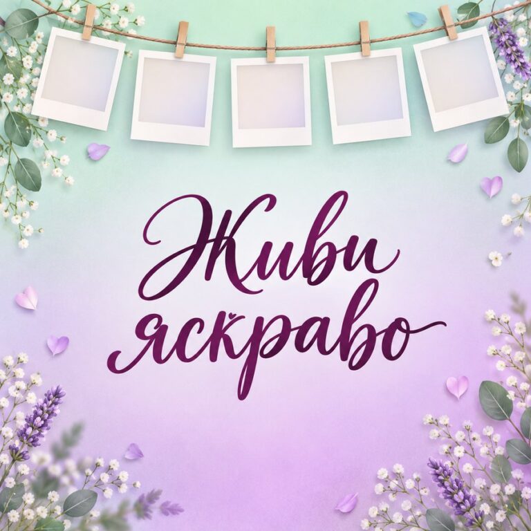 Живи яскраво - листівка з привітанням з Днем молоді