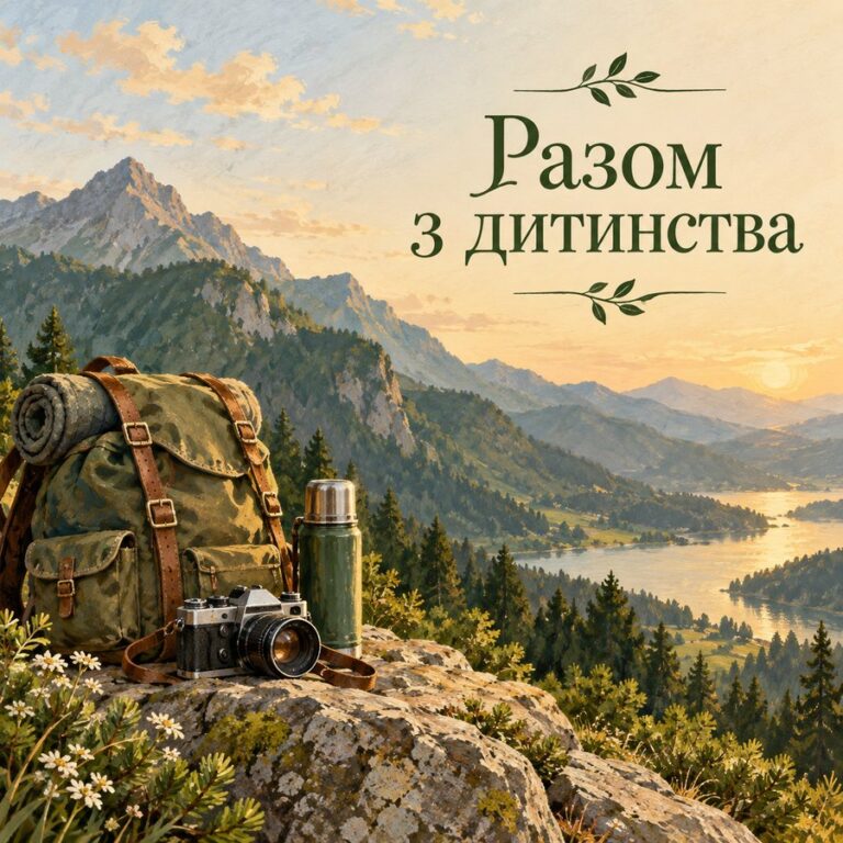 Разом з дитинства - листівка з привітанням з Днем молоді