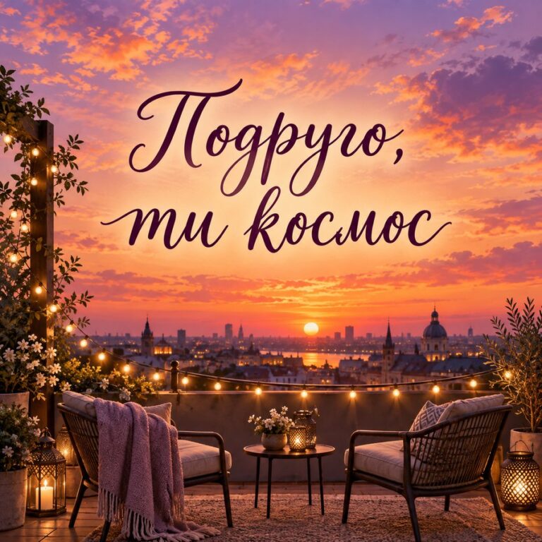 Подруго, ти космос - листівка з привітанням з Днем молоді