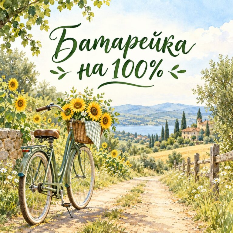 Батарейка на 100% - листівка з привітанням з Днем молоді