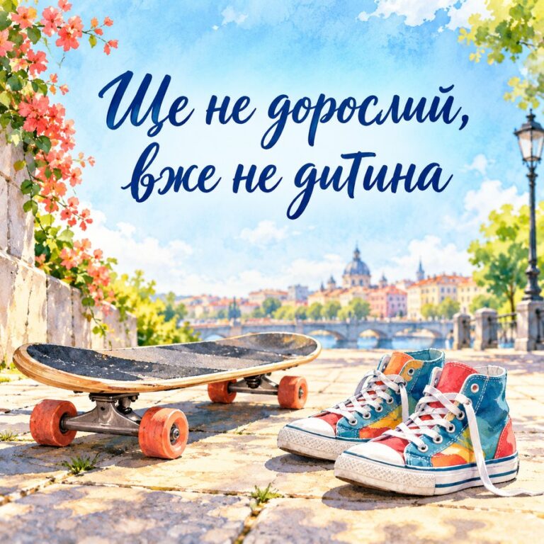Ще не дорослий, вже не дитина - листівка з привітанням з Днем молоді