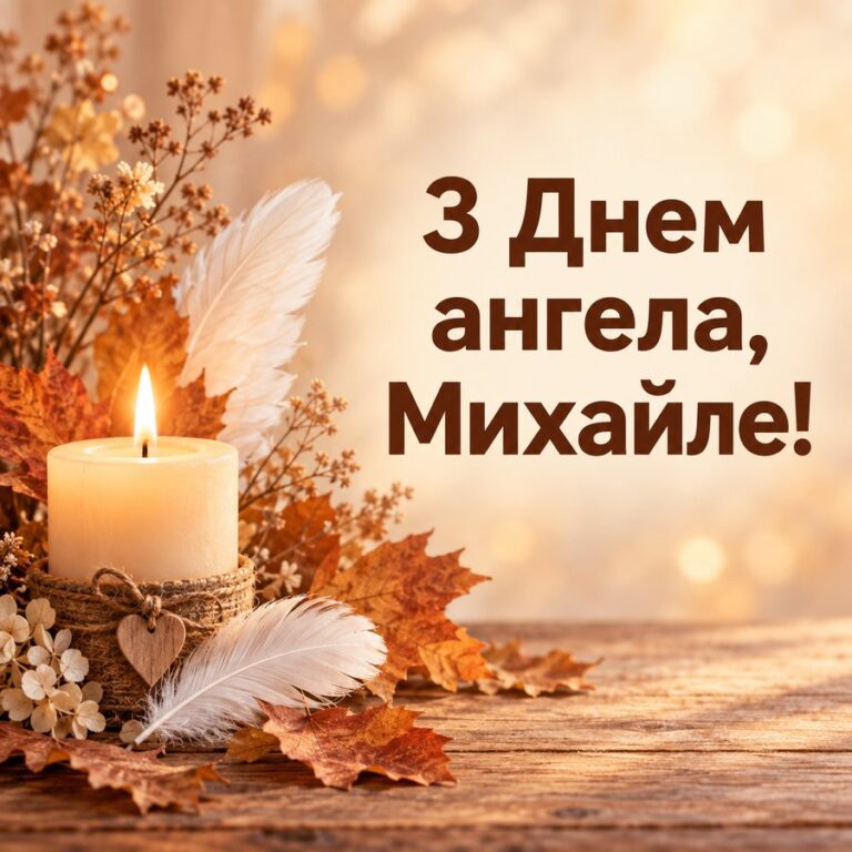 З Днем ангела, Михайле! - листівка з привітанням з Днем ангела Михайла