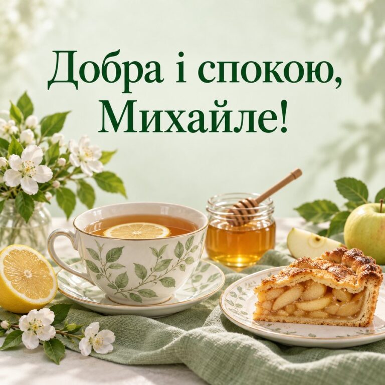 Добра і спокою, Михайле! - листівка з привітанням з Днем ангела Михайла