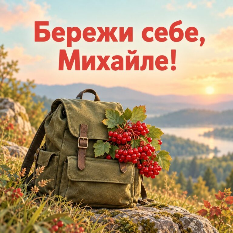 Бережи себе, Михайле! - листівка з привітанням з Днем ангела Михайла