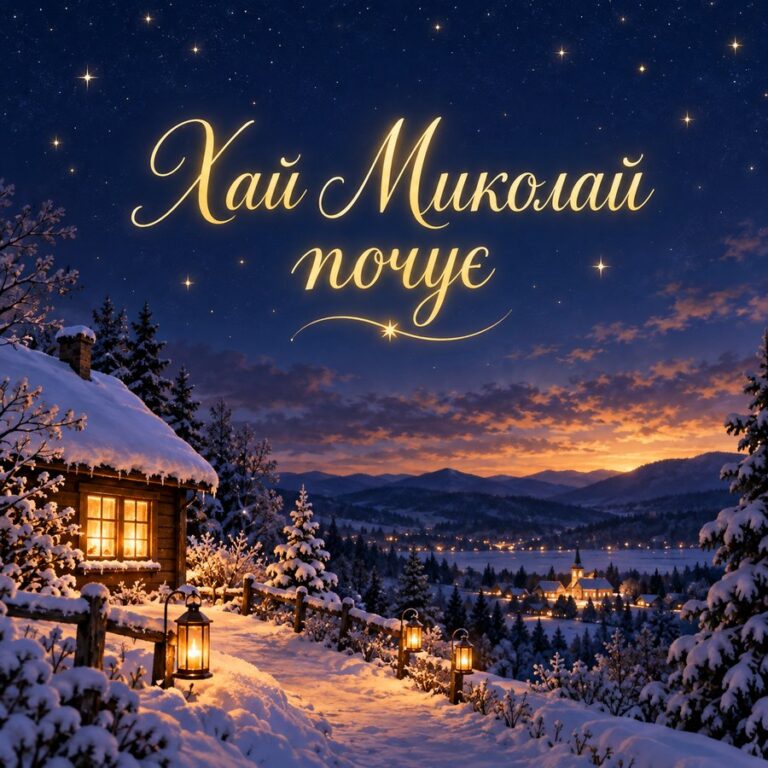 Хай Миколай почує - листівка з привітанням з Днем святого Миколая