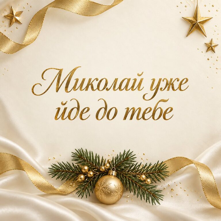 Миколай уже йде до тебе - листівка з привітанням з Днем святого Миколая