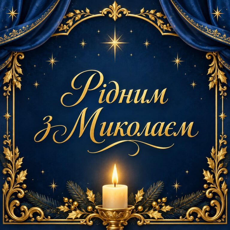 Рідним з Миколаєм - листівка з привітанням з Днем святого Миколая