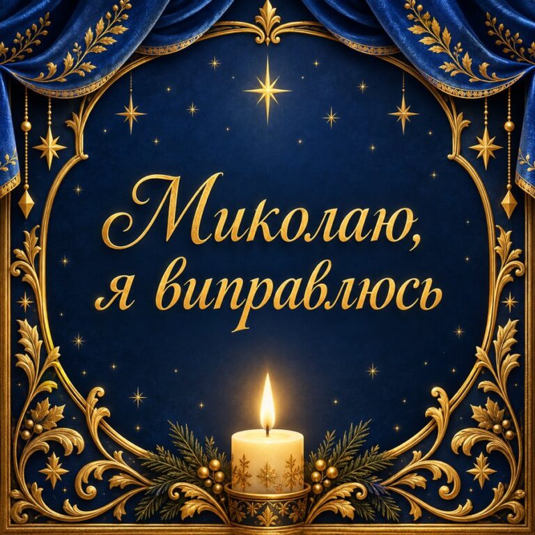 Миколаю, я виправлюсь - листівка з привітанням з Днем святого Миколая