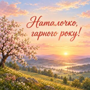 Наталочко, гарного року! - листівка з привітанням з днем народження Наталії