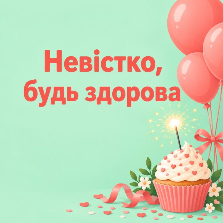 Невістко, будь здорова - листівка з привітанням з Днем народження невістці