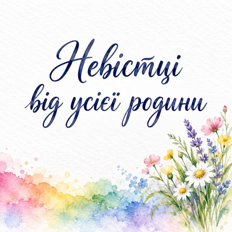 Невістці від усієї родини - листівка з привітанням з Днем народження невістці