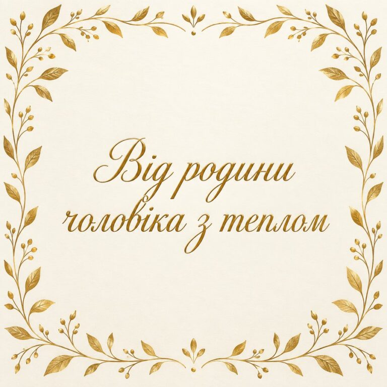 Від родини чоловіка з теплом - листівка з привітанням з Днем народження невістці