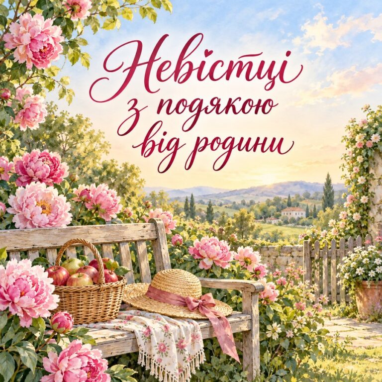 Невістці з подякою від родини - листівка з привітанням з Днем народження невістці