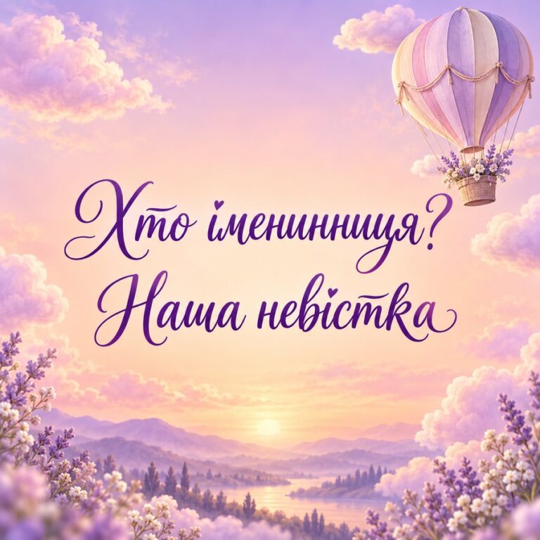 Хто іменинниця? Наша невістка - листівка з привітанням з Днем народження невістці