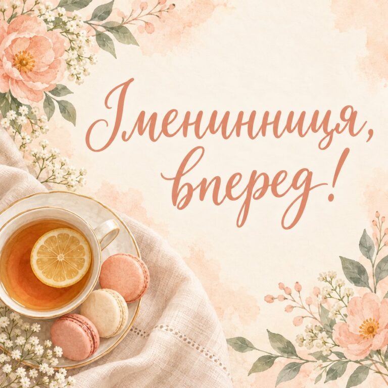 Іменинниця, вперед! - листівка з привітанням з Днем народження невістці