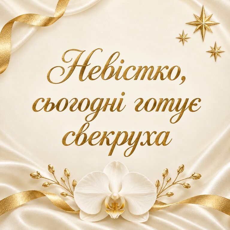 Невістко, сьогодні готує свекруха - листівка з привітанням з Днем народження невістці