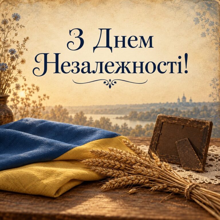 З Днем Незалежності! - листівка з привітанням з Днем Незалежності