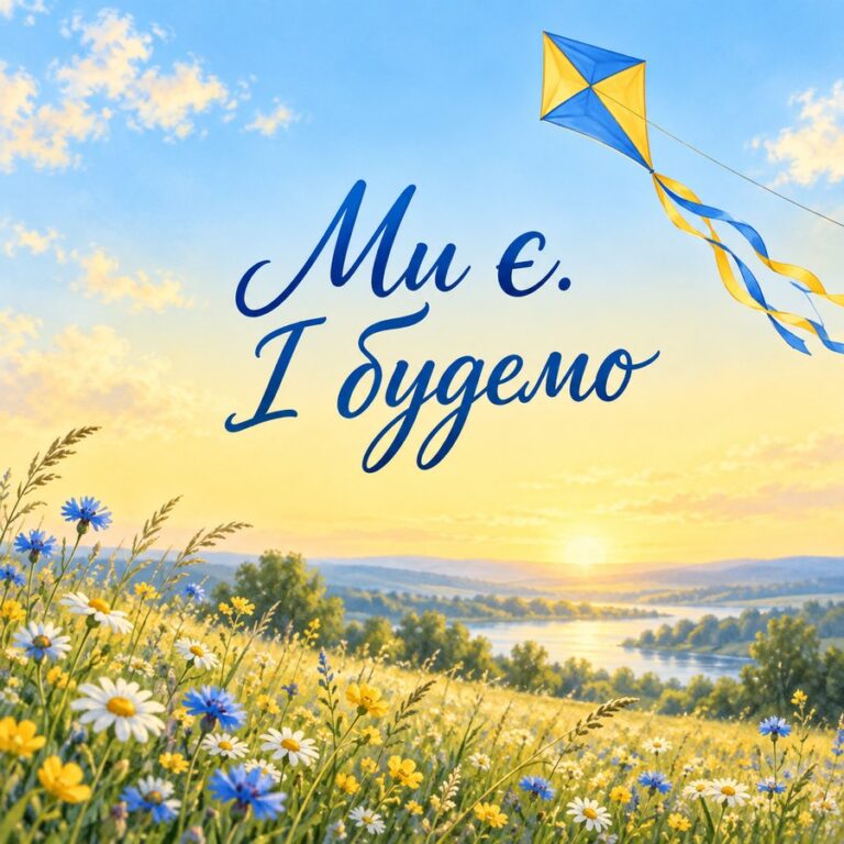 Ми є. І будемо - листівка з привітанням з Днем Незалежності