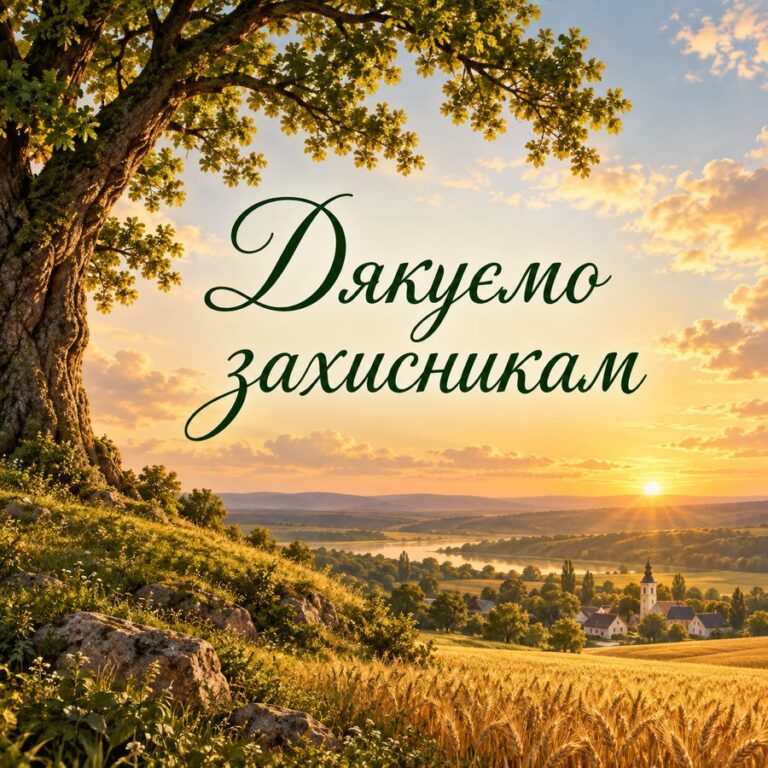 Дякуємо захисникам - листівка з привітанням з Днем Незалежності
