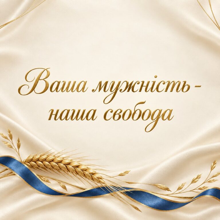 Ваша мужність - наша свобода - листівка з привітанням з Днем Незалежності