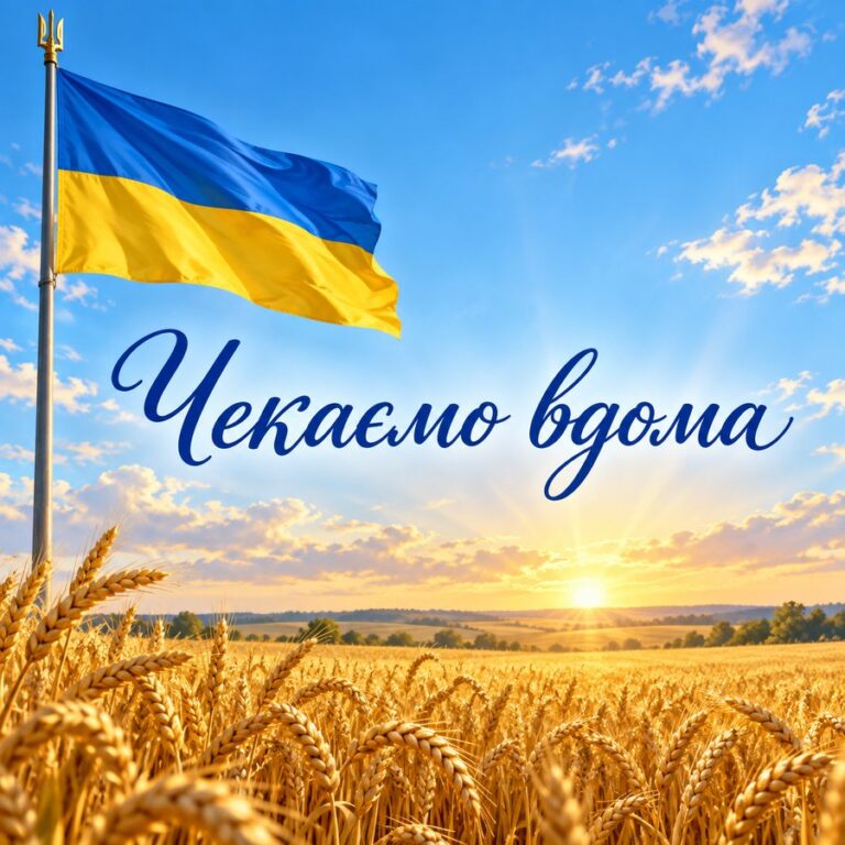 Чекаємо вдома - листівка з привітанням з Днем Незалежності