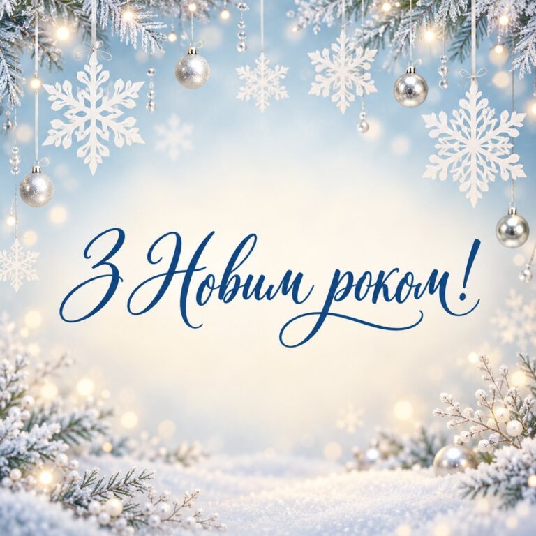 З Новим роком! - листівка з привітанням з Новим роком