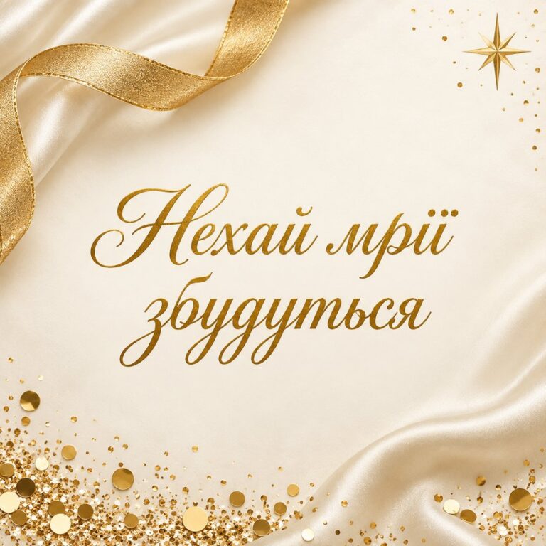 Нехай мрії збудуться - листівка з привітанням з Новим роком