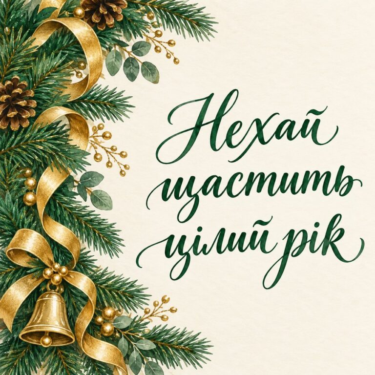 Нехай щастить цілий рік - листівка з привітанням з Новим роком