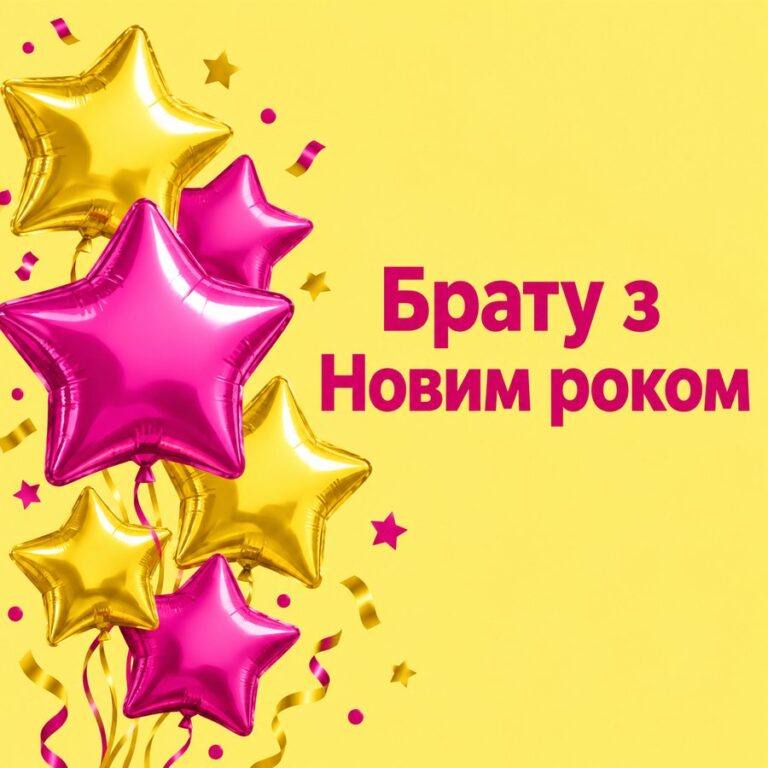 Брату з Новим роком - листівка з привітанням з Новим роком