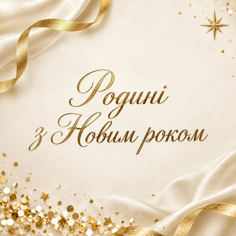 Родині з Новим роком - листівка з привітанням з Новим роком