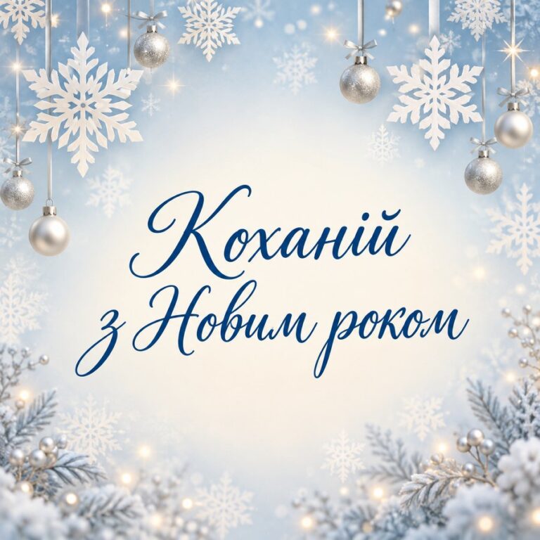 Коханій з Новим роком - листівка з привітанням з Новим роком
